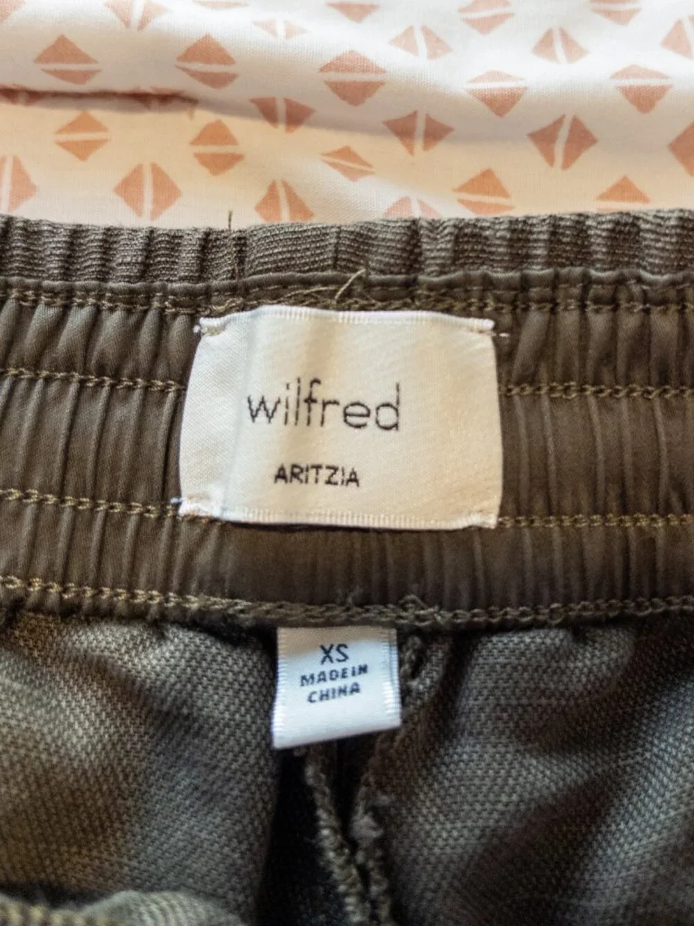 Aritzia Wilfred CruiseLinen Thesis Pants Green Linen